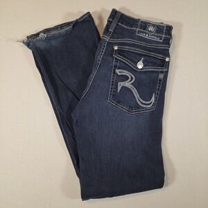 Rock And Republic Jeans Henlee Bootcut Men's Size 32x34 Dark Wash Distressed